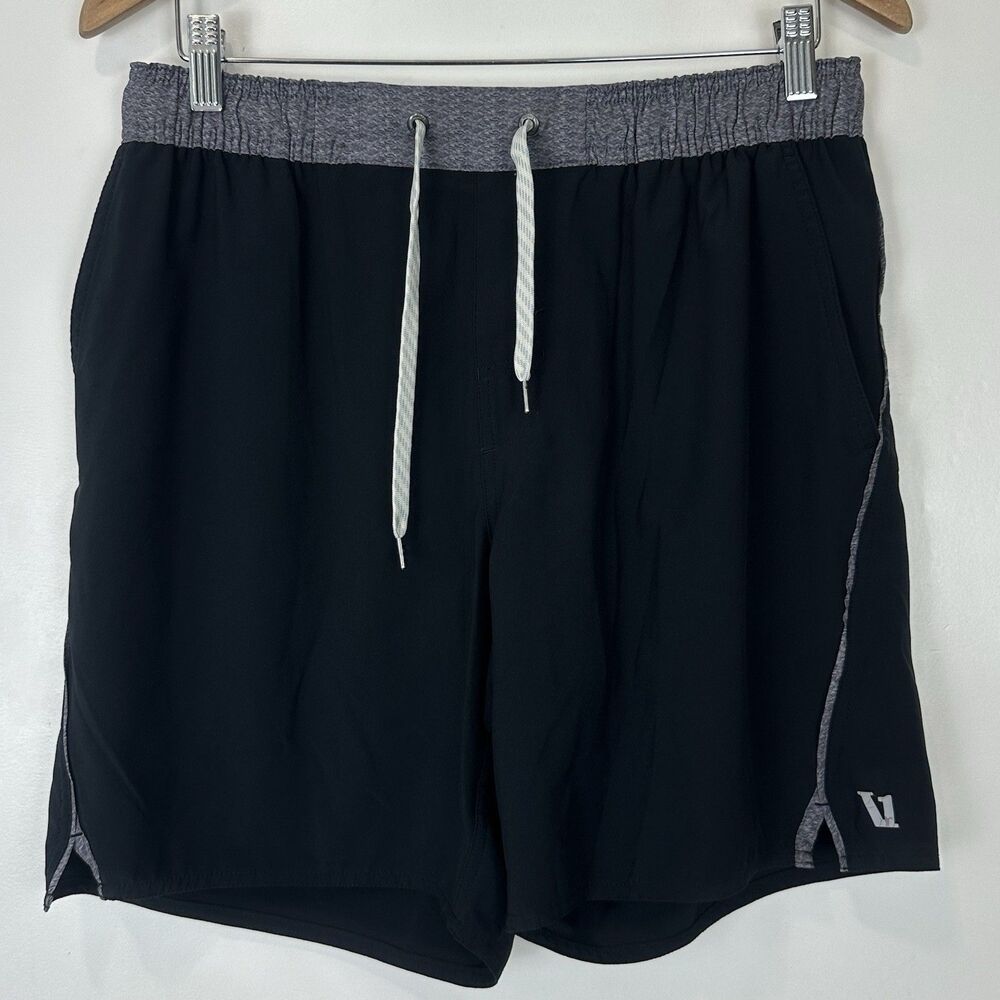Vuori Men's Trail Shorts M Black 7" Lined Running Training Athletic Performance